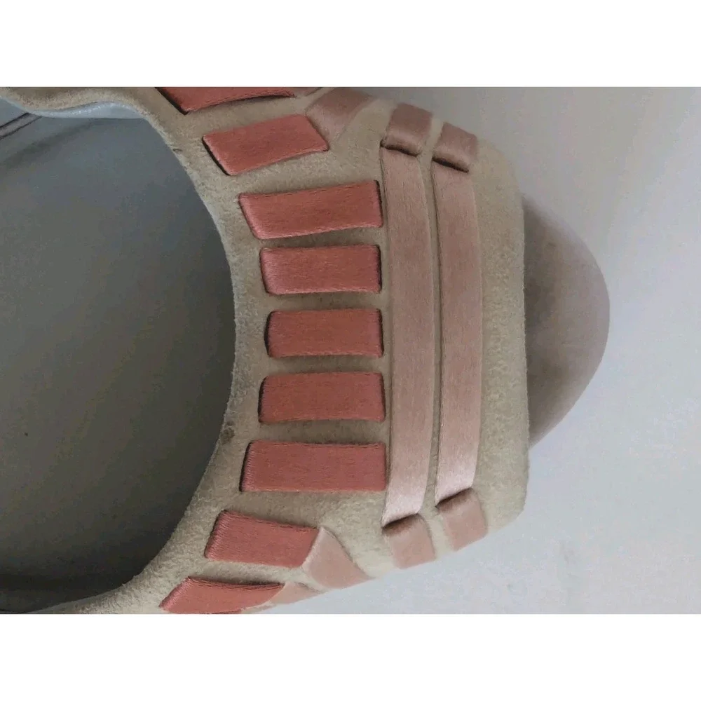 Reiss Womens Heels Size 7 Nude Coral Ankle Strap Cutout Peep Toe Stiletto - Picture 10 of 16